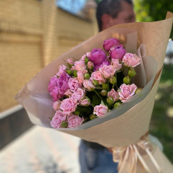 Кустовая Роза в крафте