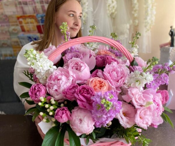 корзина "Розовый зефир"
